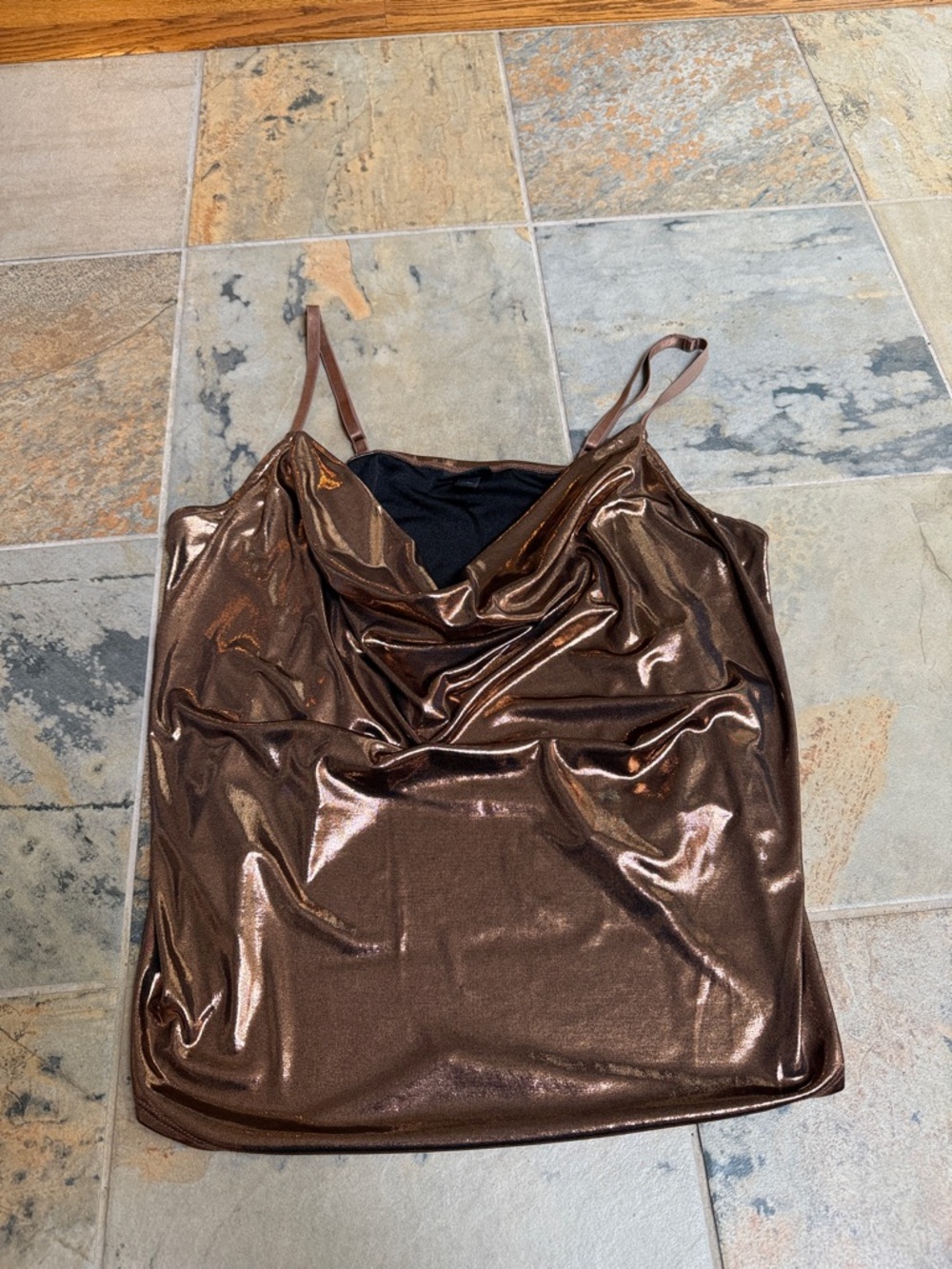 torrid Shimmery Brown Cowl Neck Camisole